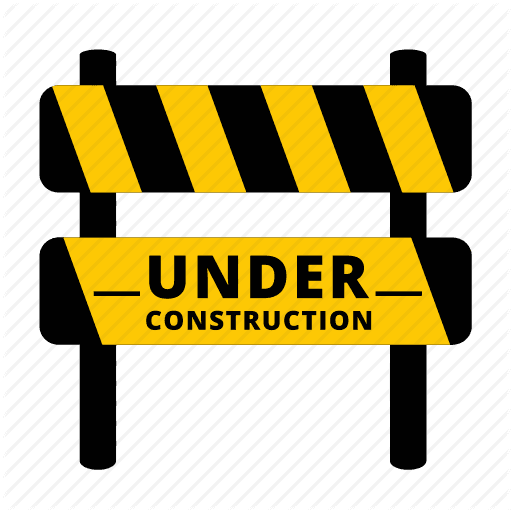 Under construction roadsign